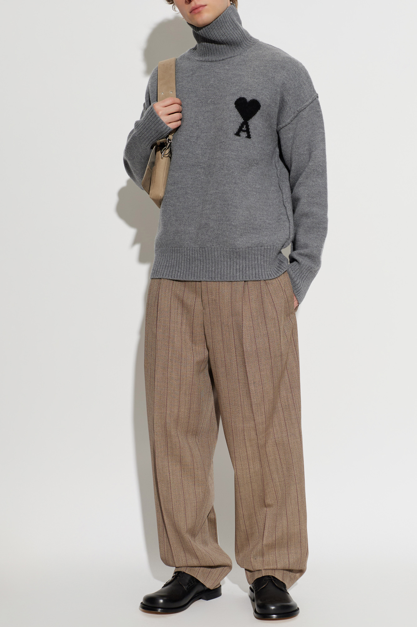 Ami Alexandre Mattiussi Wool turtleneck with logo | Men's | Vitkac